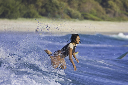 girl surfing