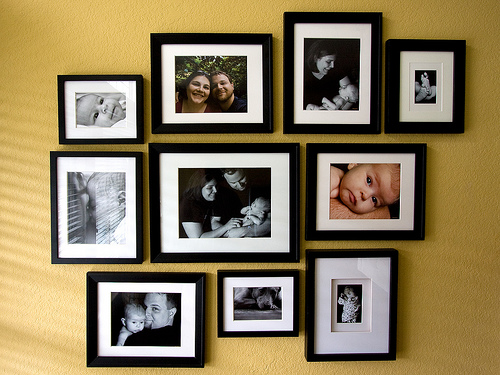 wall of photos